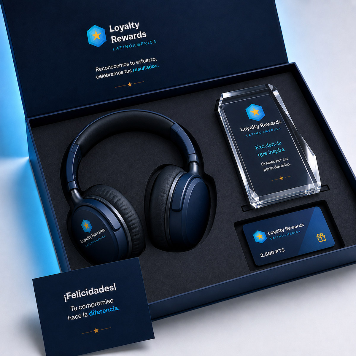 Kit de premiación de Loyalty Rewards Latinoamérica